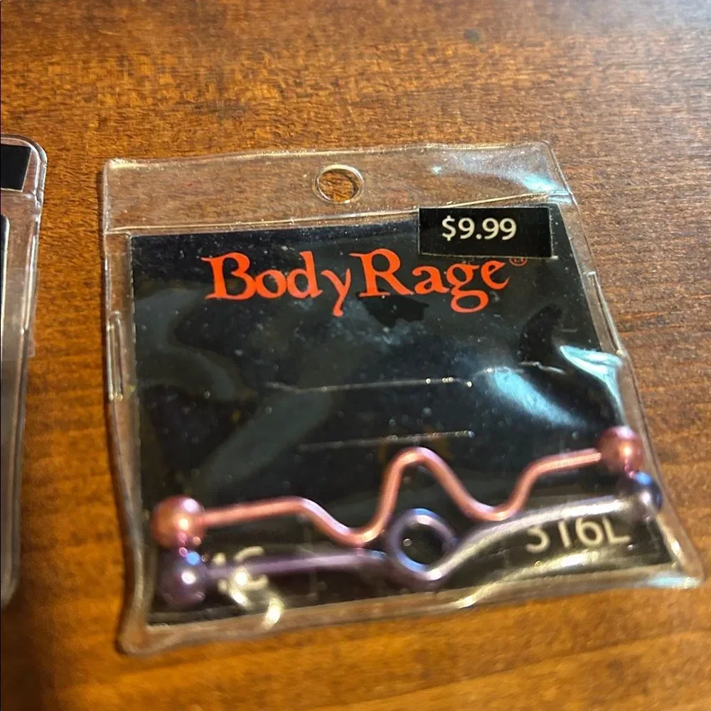 Body Rage Piercing Jewelry Set Black Gold Pink Multicolor Goth Whimsigoth Boho